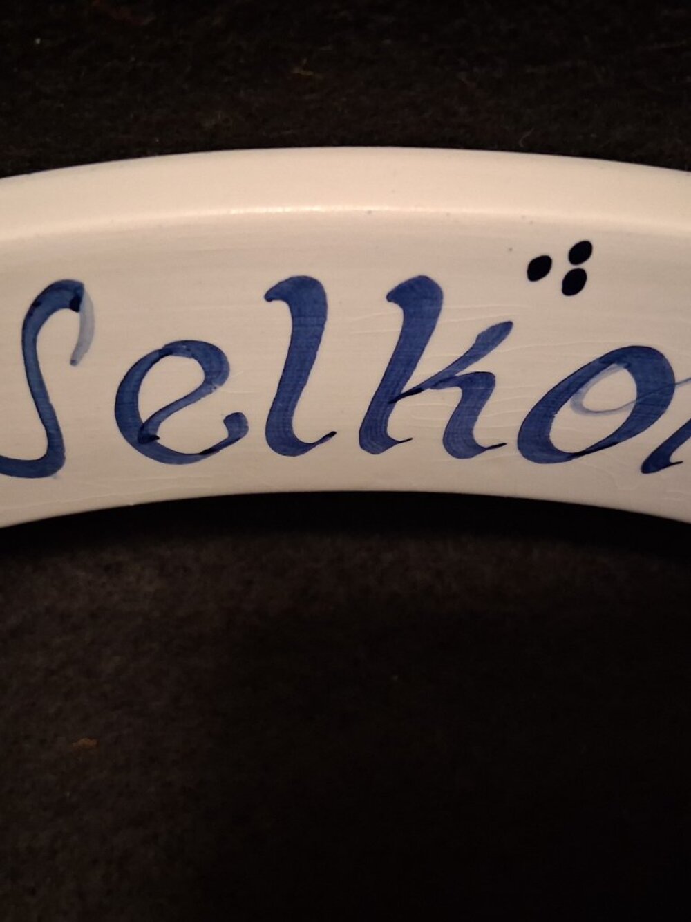 Vintage (1970s-80s) Delft Blue Handpainted “Welkom” Floral Wall Plaque - Holland - Picture 7 of 8